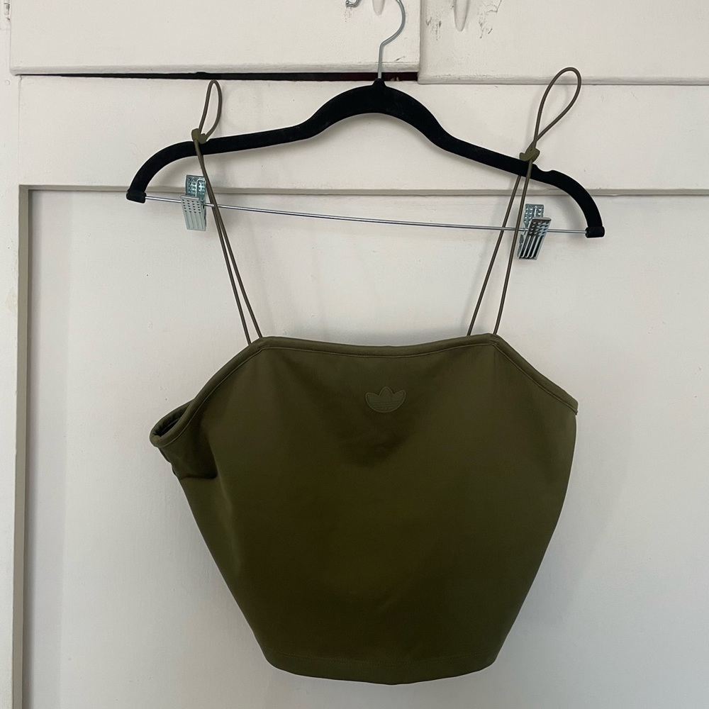 Adidas green crop top